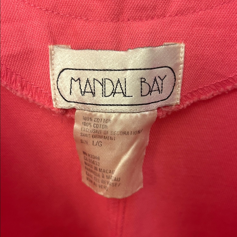 Mandal Bay Pink Sleeveless Dress with Embroidery Large Vintage - Picture 5 of 7